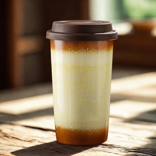 Ceramic Coffee Cup with Lid