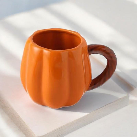 Whimsical Ceramic Pumpkin Mug