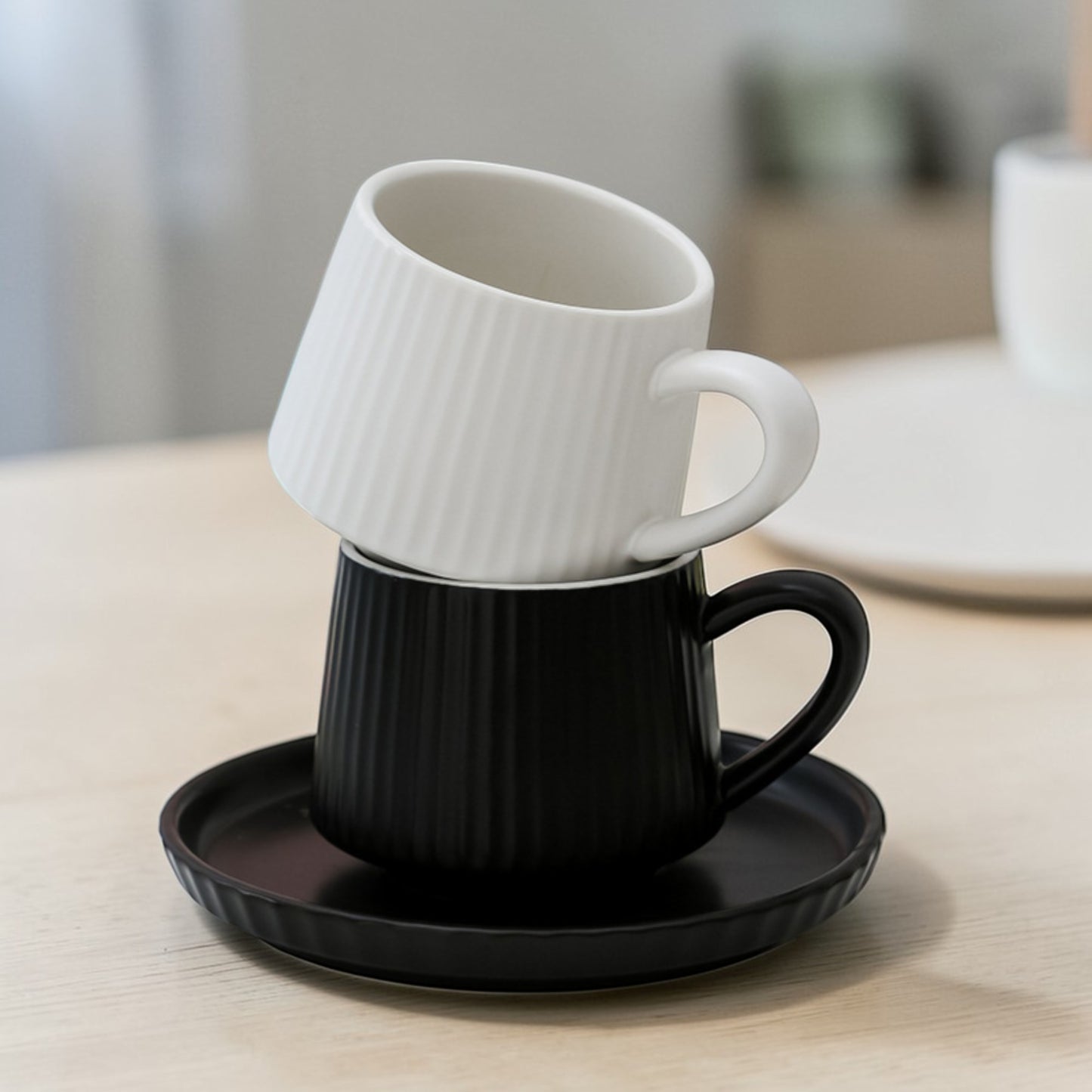 Minimal Cup and Saucer Set