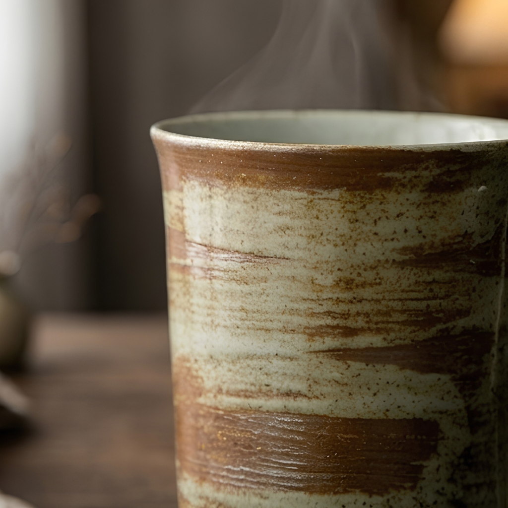 Tall Rustic Pottery Mug