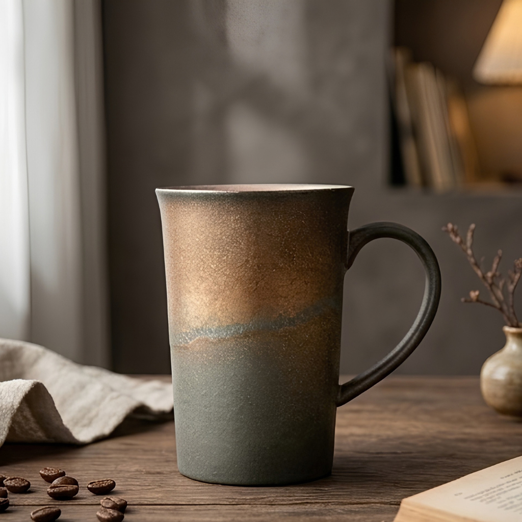 Tall Rustic Pottery Mug