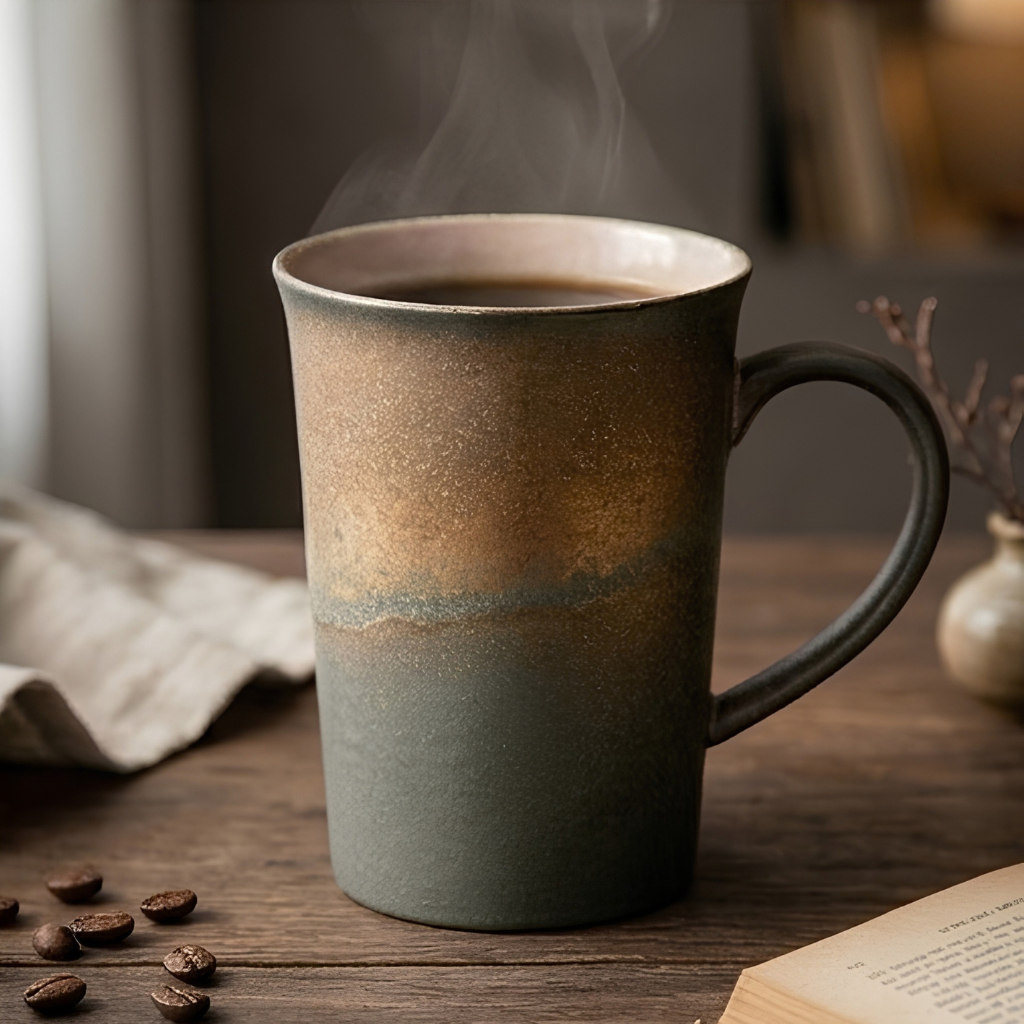 Tall Rustic Pottery Mug