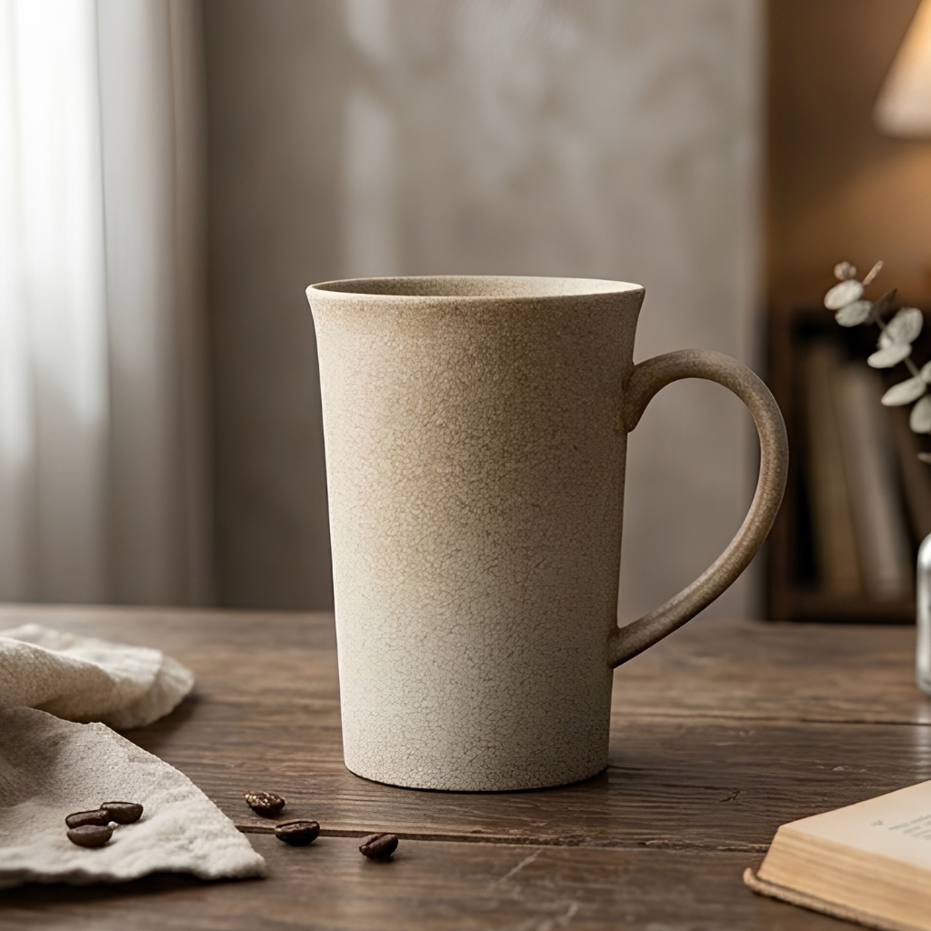 Tall Rustic Pottery Mug