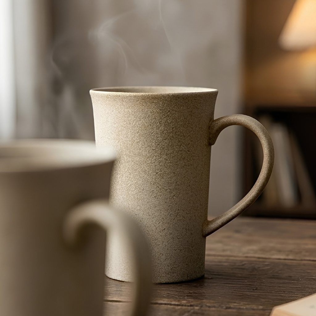 Tall Rustic Pottery Mug