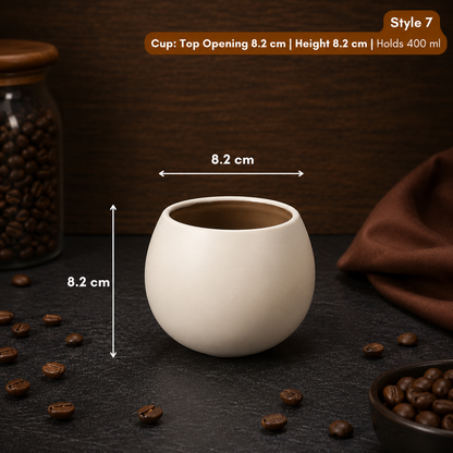 Hand-Glazed Handleless Stoneware Cup