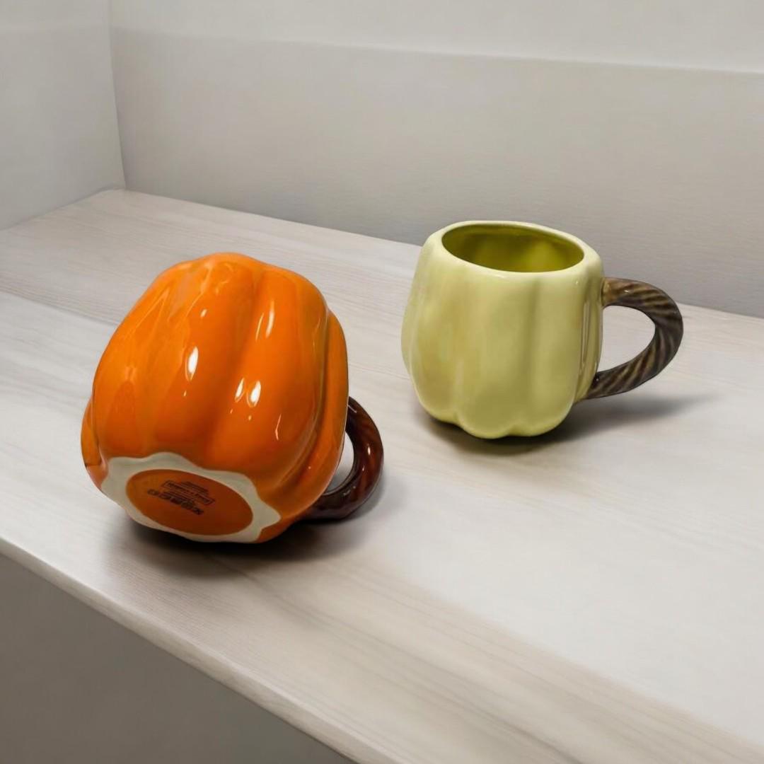 Whimsical Ceramic Pumpkin Mug