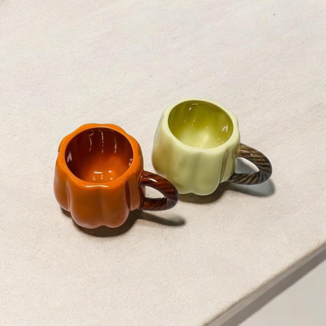 Whimsical Ceramic Pumpkin Mug