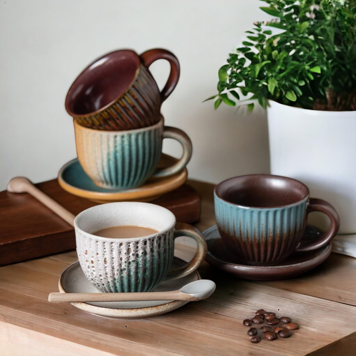 Coffee Cup with Saucer & Spoon