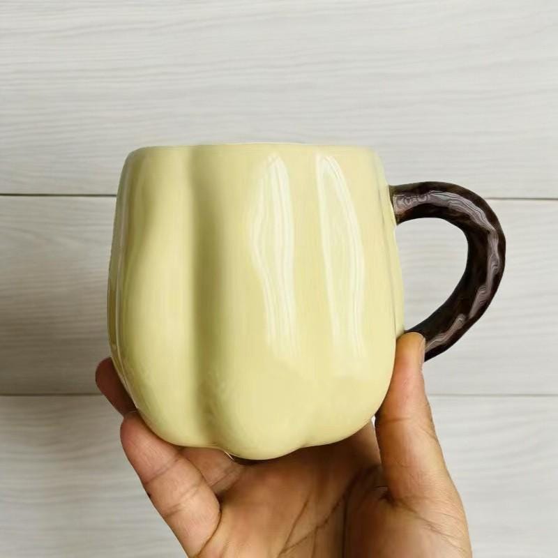 Whimsical Ceramic Pumpkin Mug