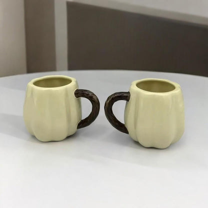 Whimsical Ceramic Pumpkin Mug