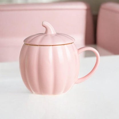 Handmade Pumpkin Mug with Lid