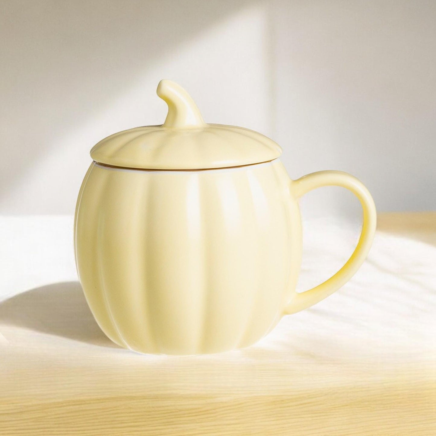 Handmade Pumpkin Mug with Lid