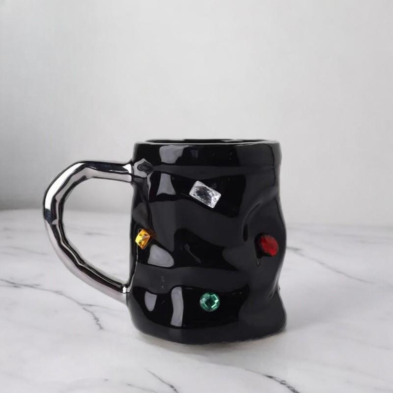 Milky Silver Crystal Ceramic Mug