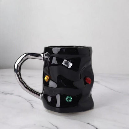 Milky Silver Crystal Ceramic Mug