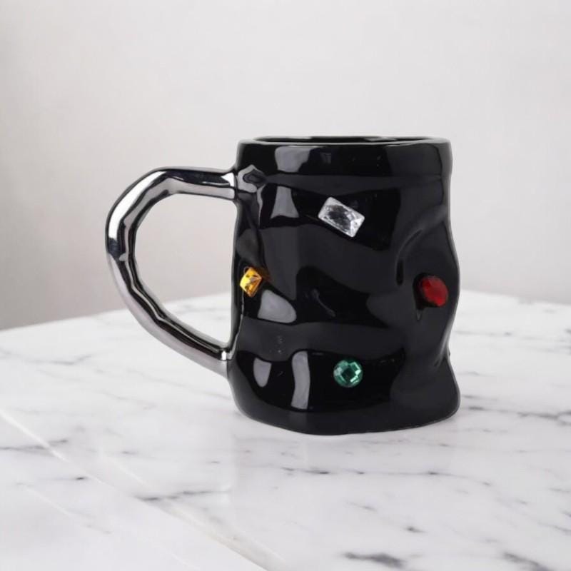Milky Silver Crystal Ceramic Mug