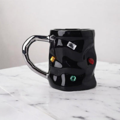 Milky Silver Crystal Ceramic Mug