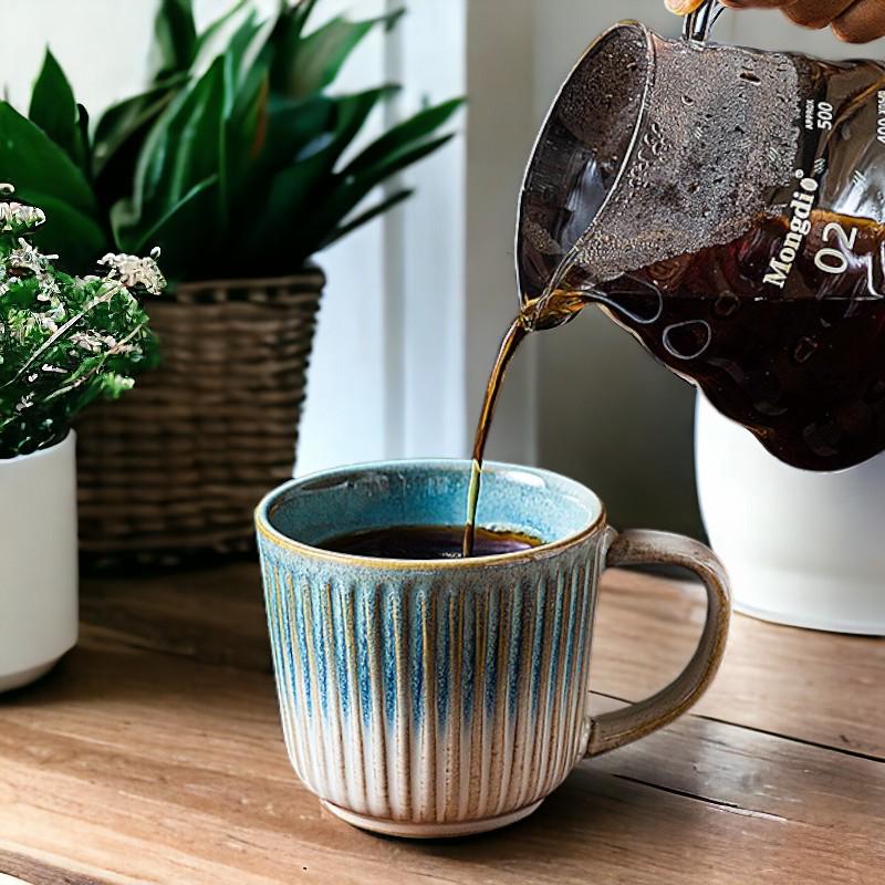 Blue Glaze Porcelain Coffee Cup
