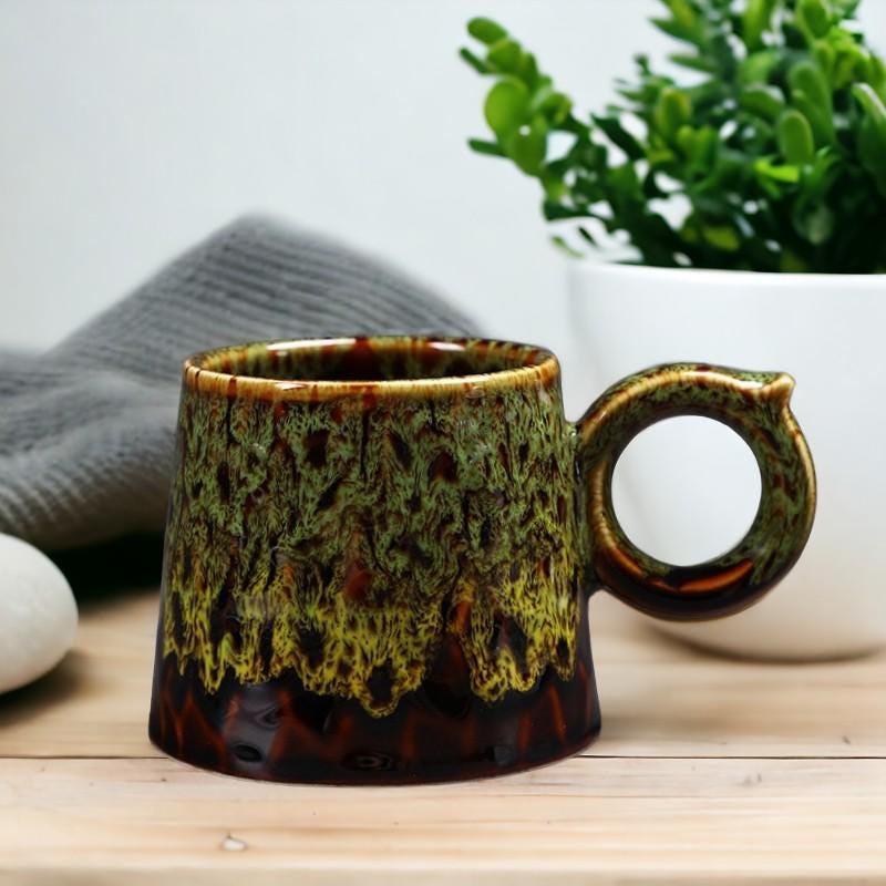 Artistic Stoneware Cup & Saucer