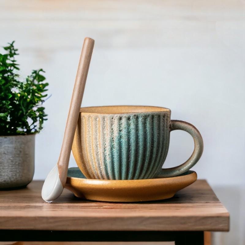 Coffee Cup with Saucer & Spoon