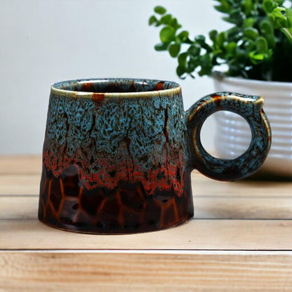Artistic Stoneware Cup & Saucer