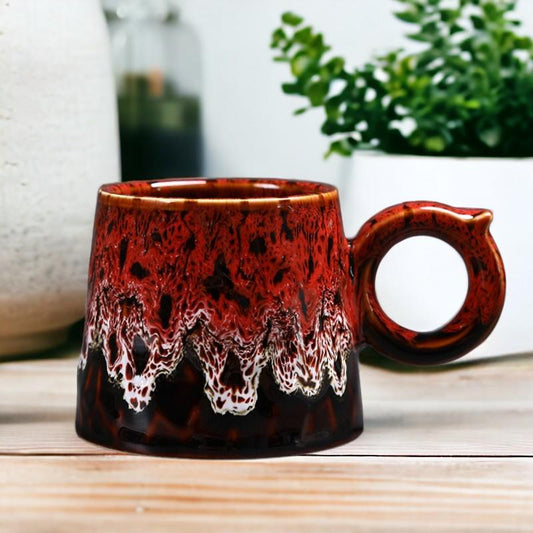 Artistic Stoneware Cup & Saucer