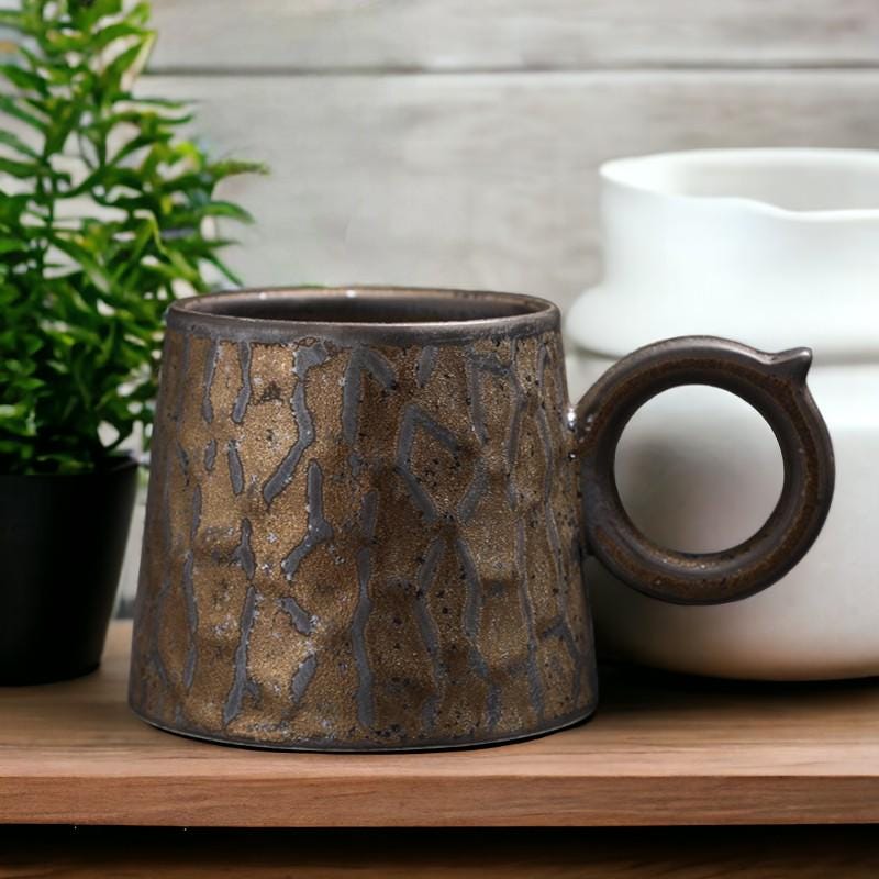 Artistic Stoneware Cup & Saucer