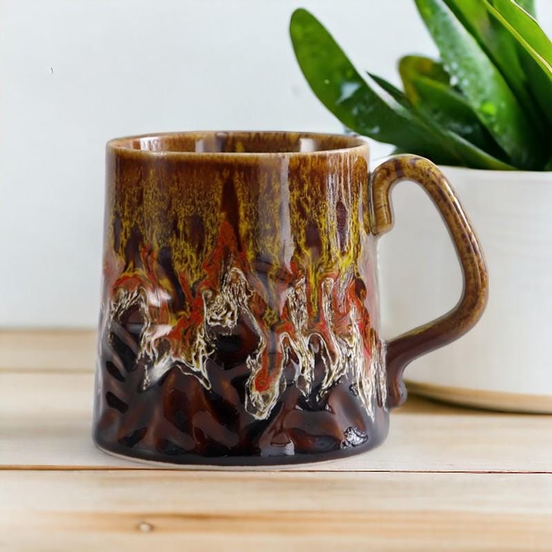Retro Glaze Stoneware Cup