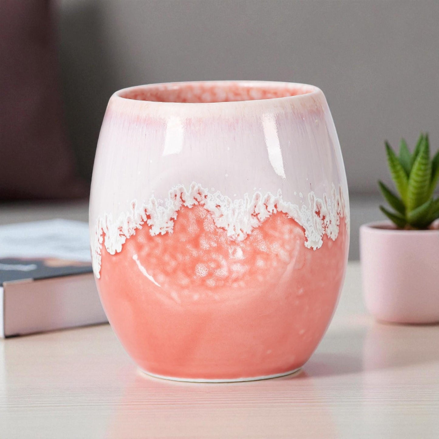 Aesthetic Handleless Ceramic Cup