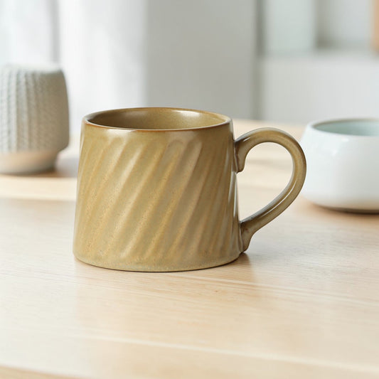 Ribbed Ceramic Cup