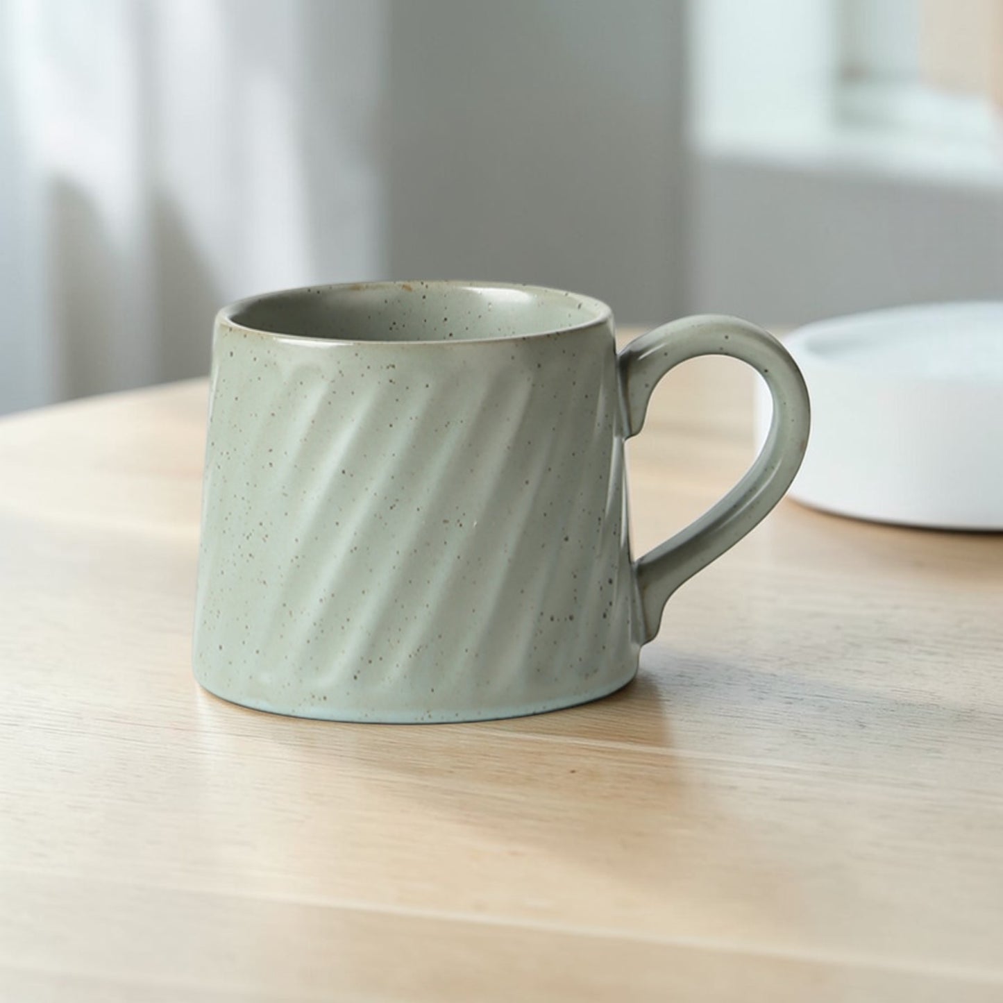 Ribbed Ceramic Cup