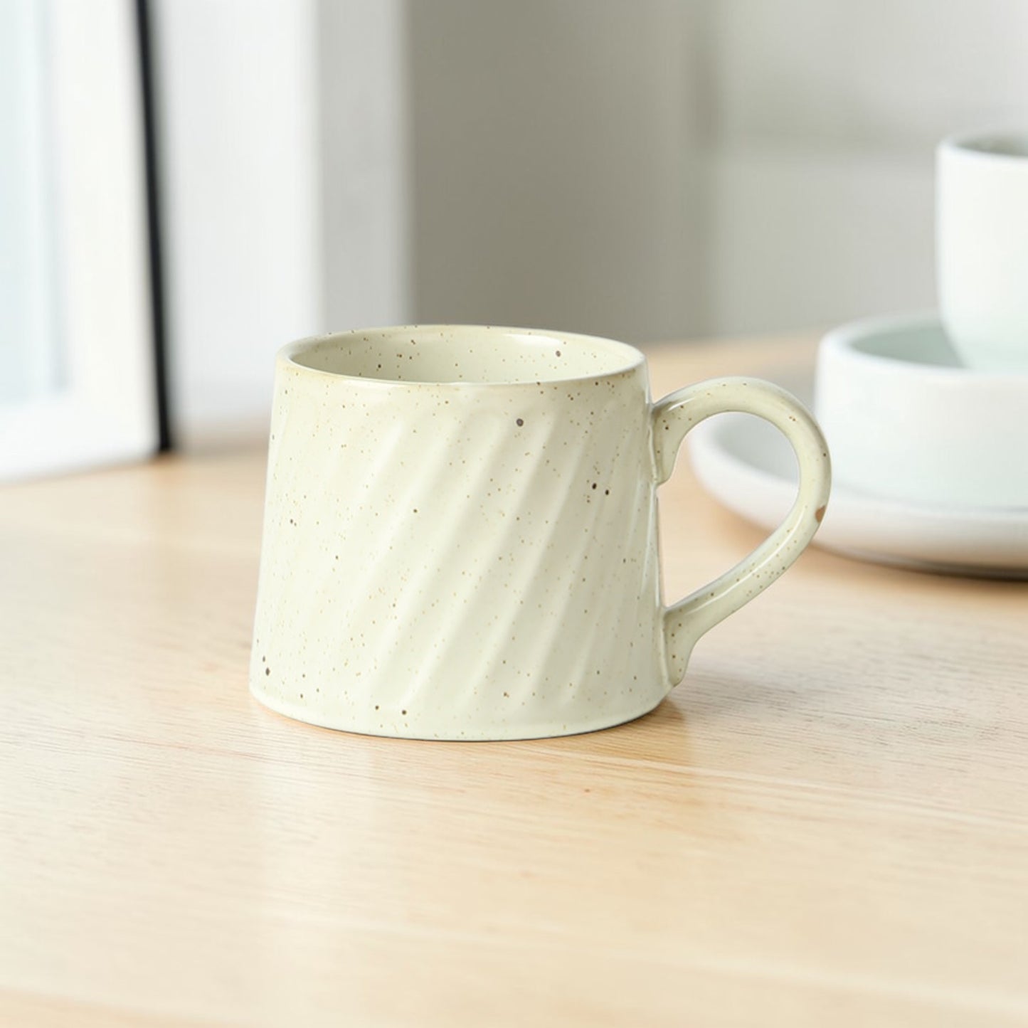 Ribbed Ceramic Cup