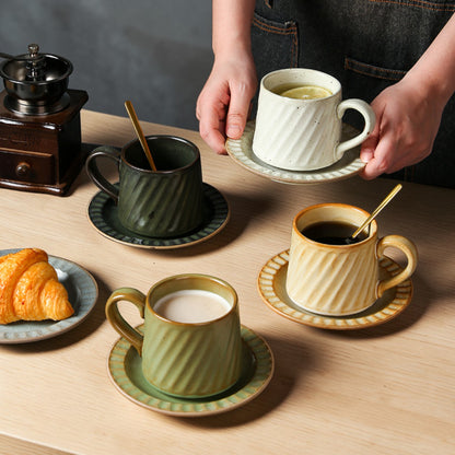Ribbed Ceramic Cup