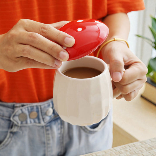 Mushroom Mug with Lid