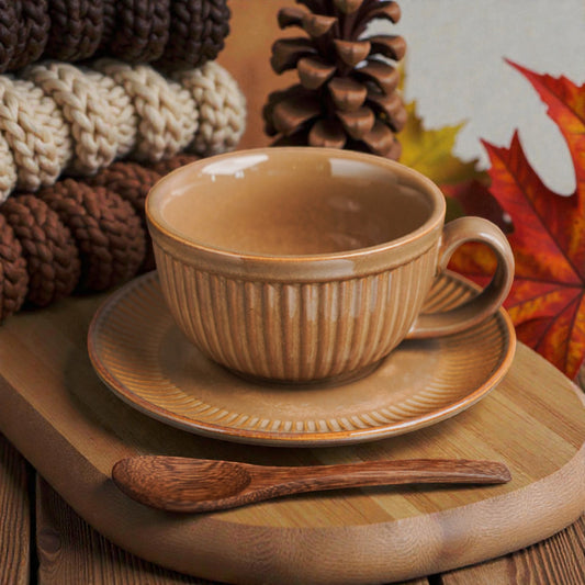 Retro Style Cup and Saucer Set