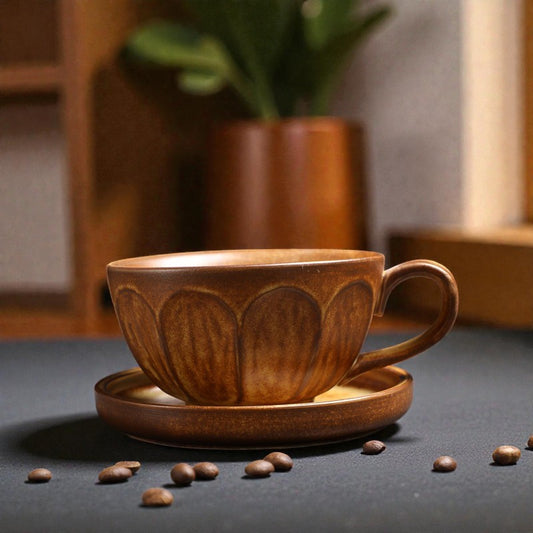 Stylish Coffee Cup and Saucer Set