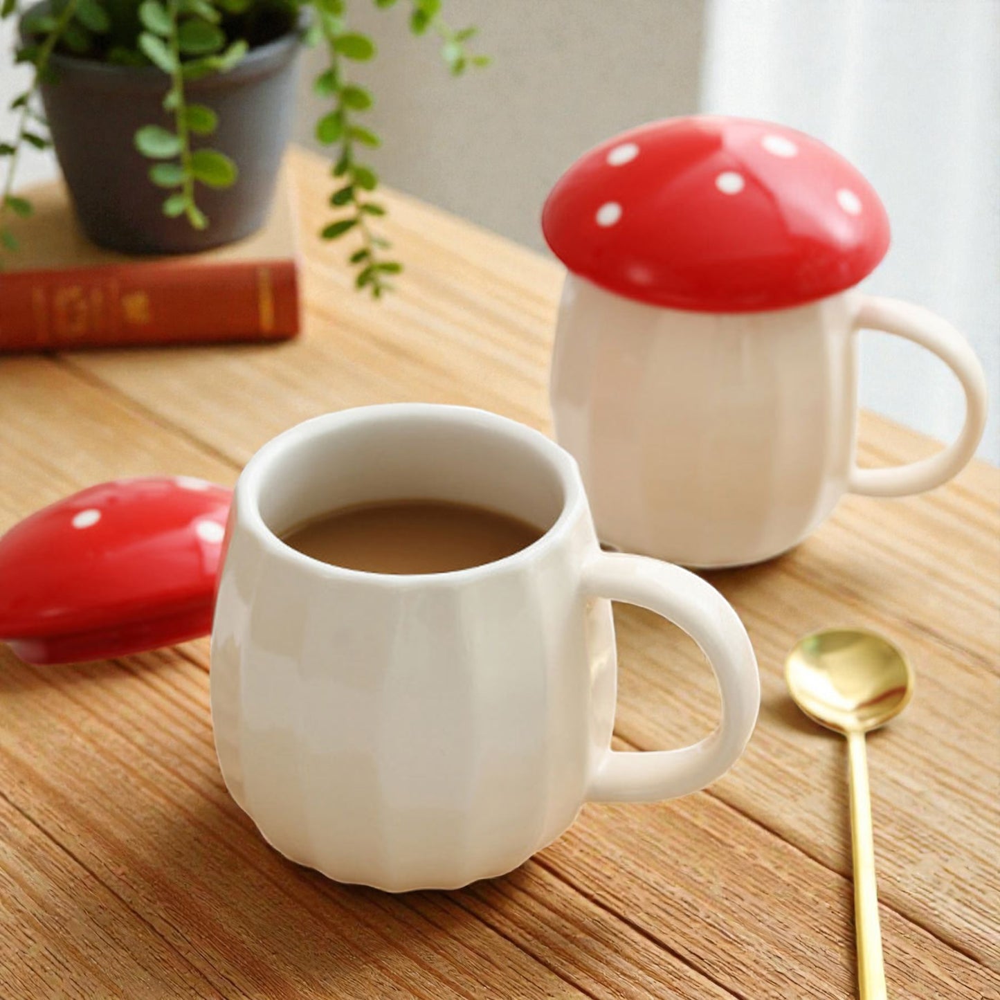 Mushroom Mug with Lid