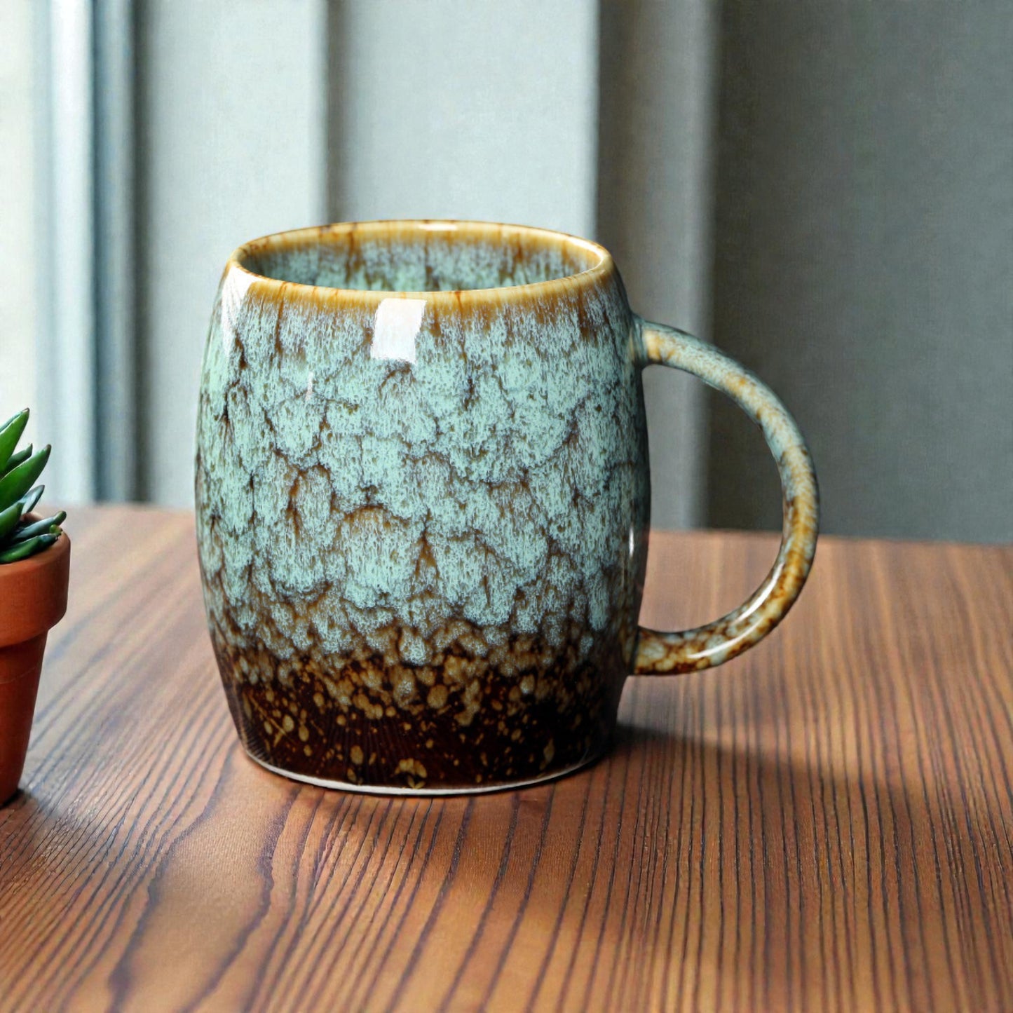Retro Hand-Glazed Ceramic Mug