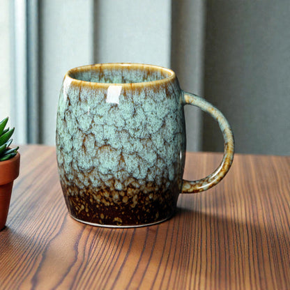Retro Hand-Glazed Ceramic Mug