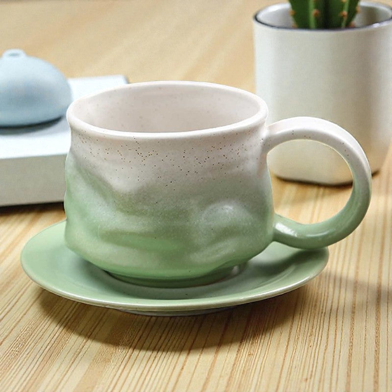 Artisitc Coffee Cup and Saucer Set