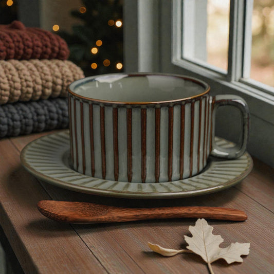 Aesthetic Cup and Saucer Set