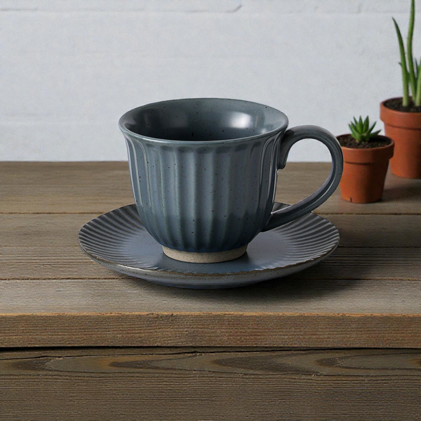 Japanese Style Cup and Saucer Set