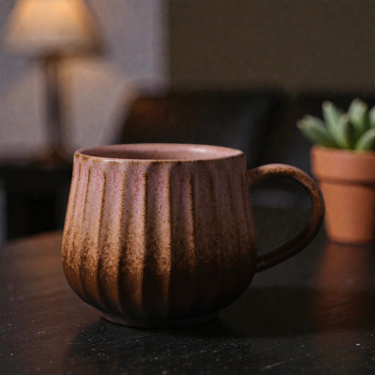 Rustic Striped Coffee Cup