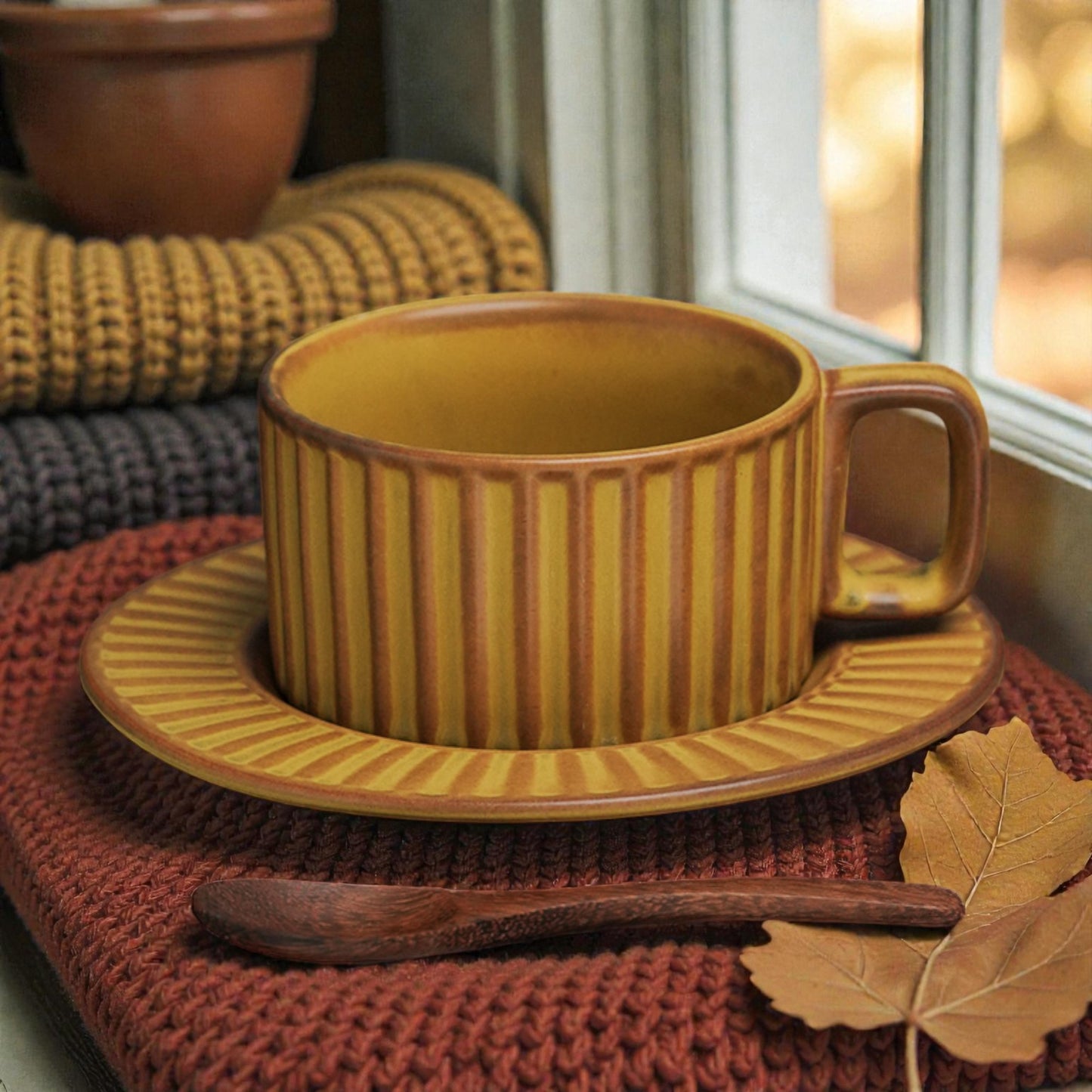 Aesthetic Cup and Saucer Set