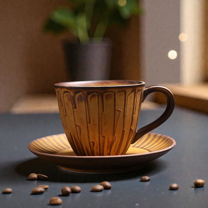 Stylish Coffee Cup and Saucer Set