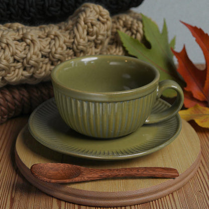 Retro Style Cup and Saucer Set