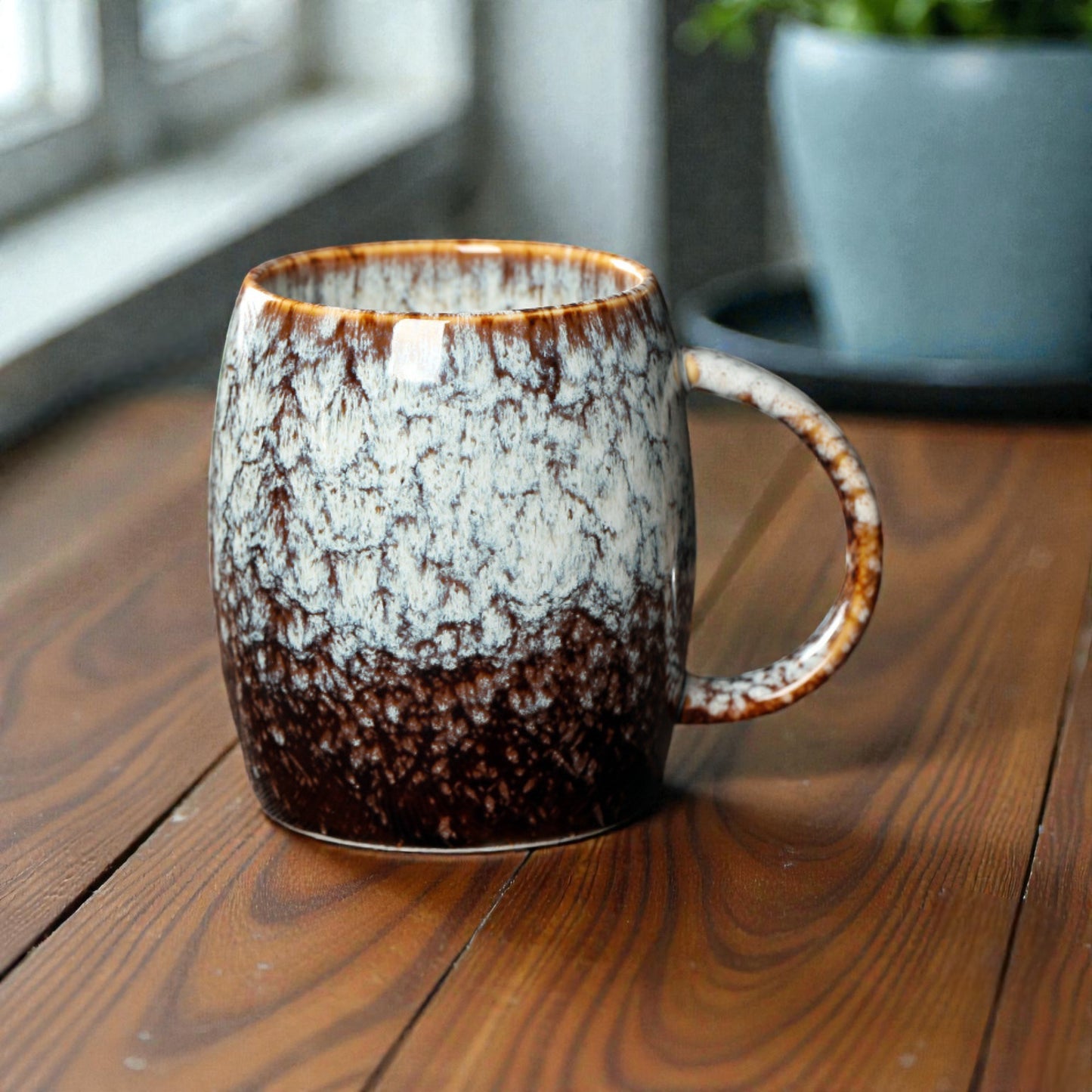 Retro Hand-Glazed Ceramic Mug