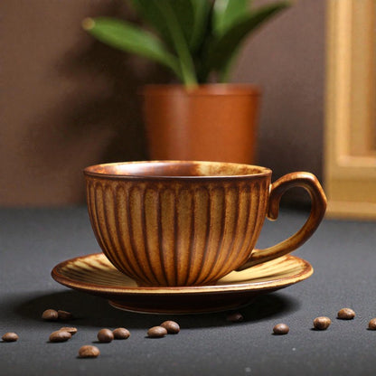 Stylish Coffee Cup and Saucer Set