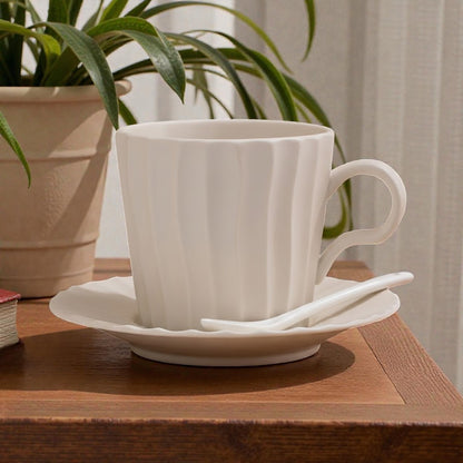 Striped Cup and Saucer Set