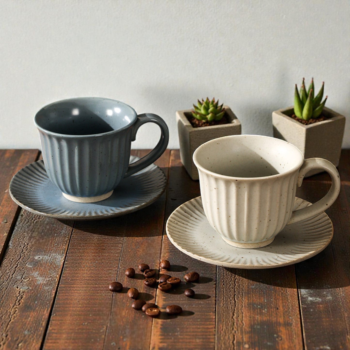 Japanese Style Cup and Saucer Set