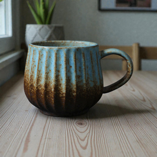 Rustic Striped Coffee Cup